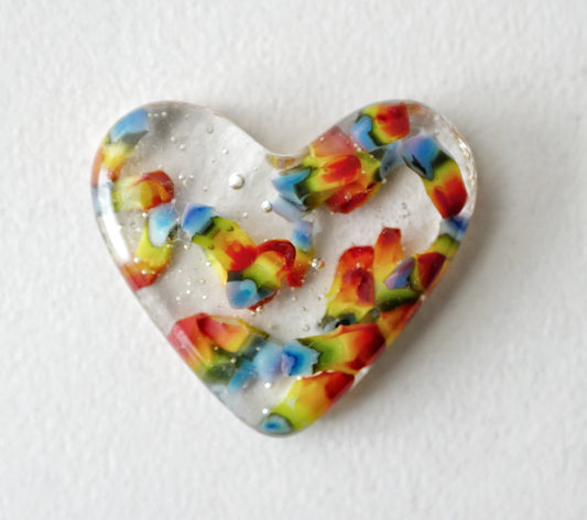 Confetti Rainbow Pride Pocket Heart
