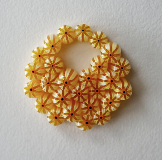 Yellow Murrine Cluster Pendant With Hole (PENDANT ONLY)