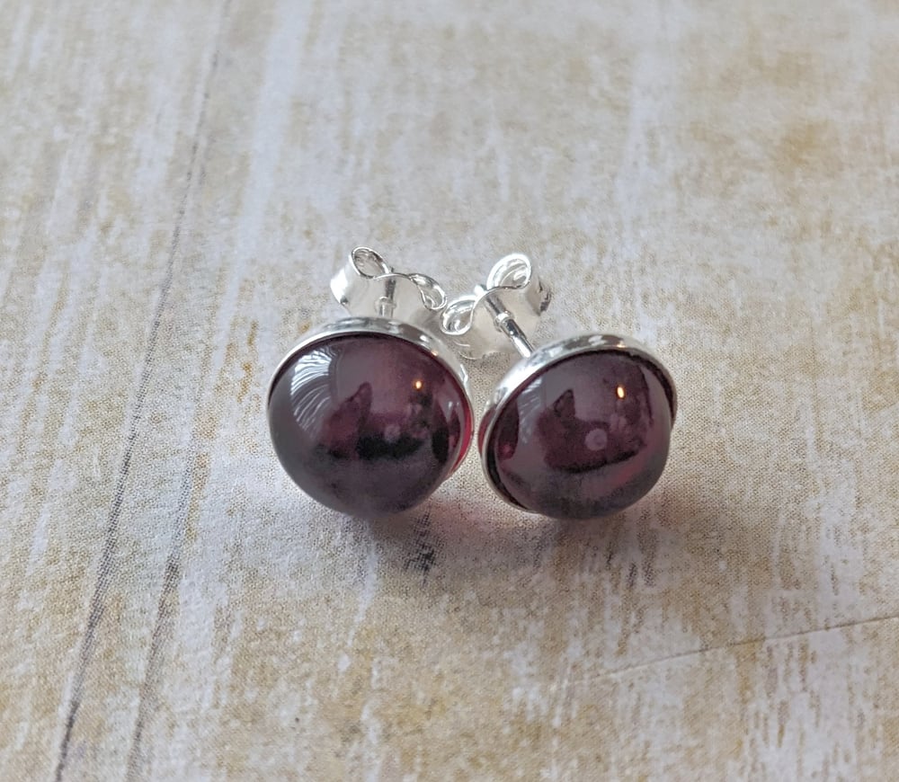 Sterling Silver Ruby Studs